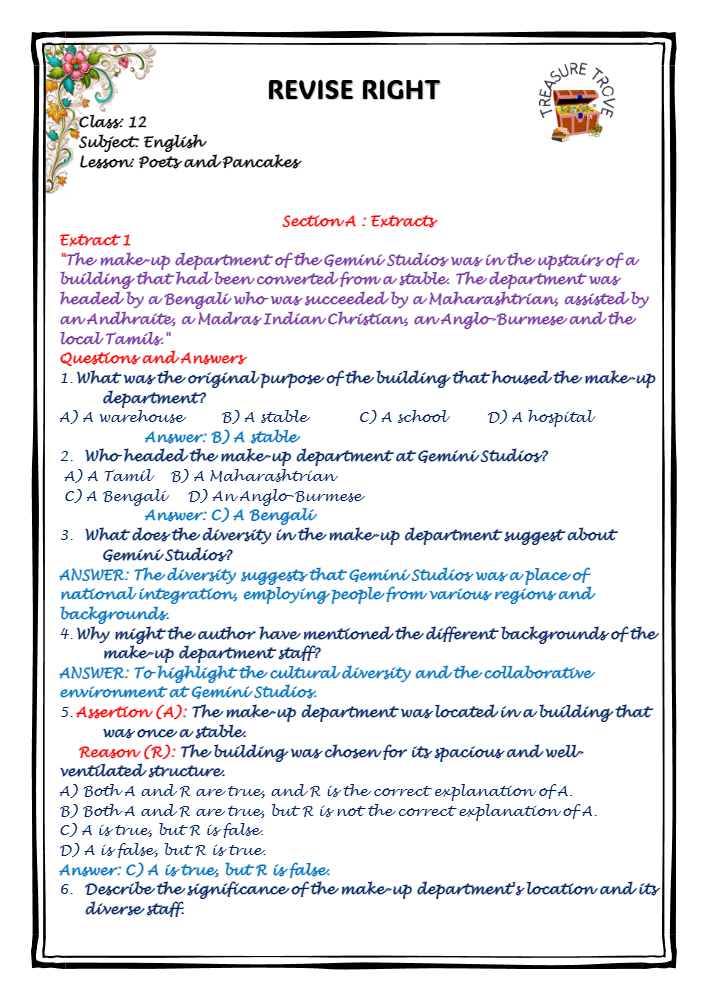 POETS AND PANCAKES NOTES