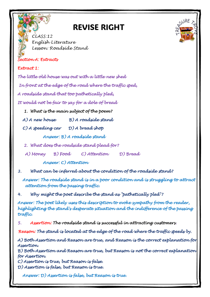 ROADSIDE STAND NOTES