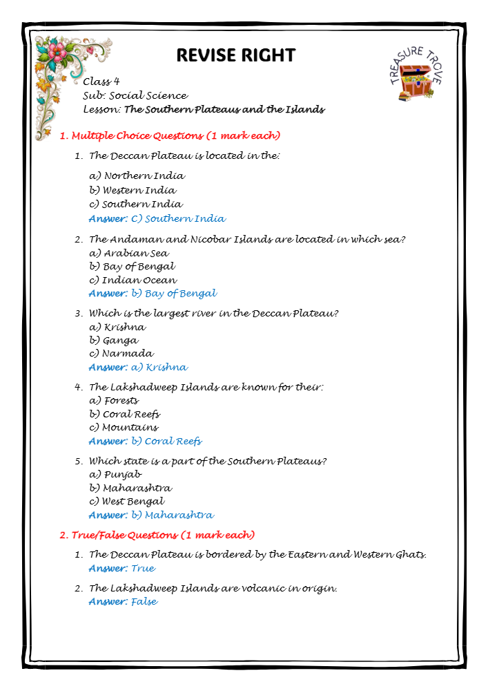 SOUTHERN PLATEAUS AND ISLANDS