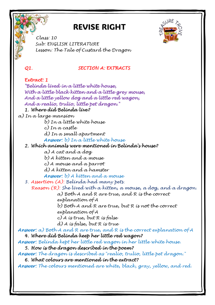 a tale of the custard dragon